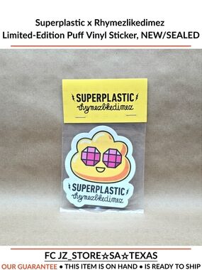 Superplastic Rhymezlikedimez Yellow Puff Vinyl Sticker - Superplastic